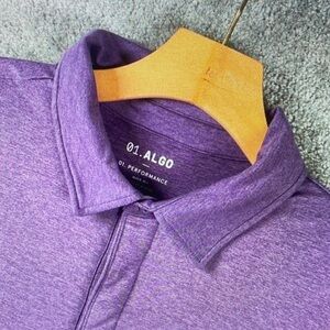 01_ALGO Men's Classic Purple Polo Shirt